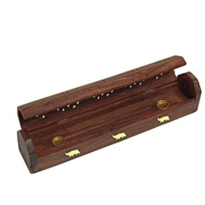 Caja de Madera Tallada Calada para Inciensos