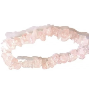 Pulsera Chip de Cuarzo Rosa