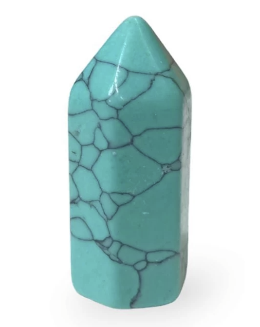 Punta Hexagonal de Turquesa Natural 3X1,5cm