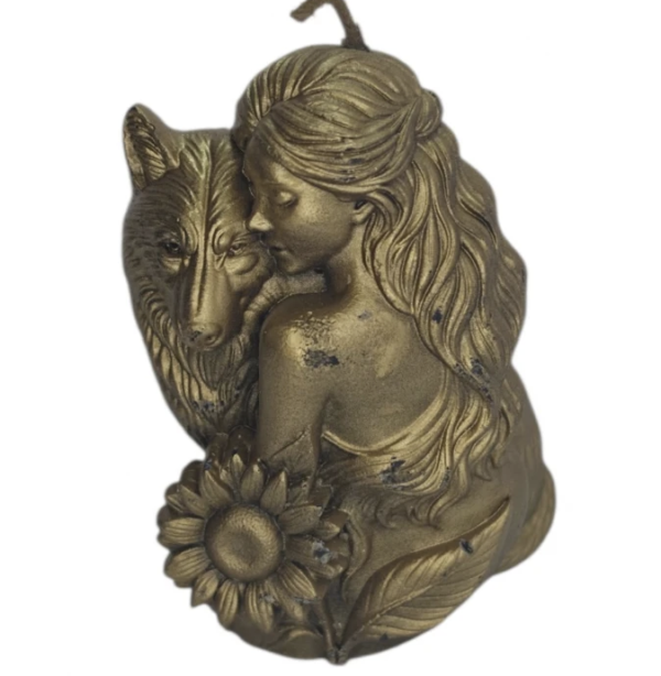 VELA MUJER LOBO Vela Mujer Lobo Dorada