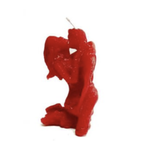Vela Pareja Arrodillada Roja