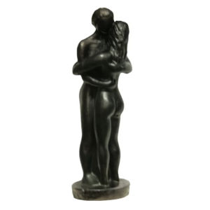 Vela Pareja Entrelazada Negra 20 cm