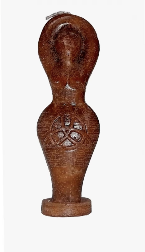 Vela Wicca Diosa Marrón