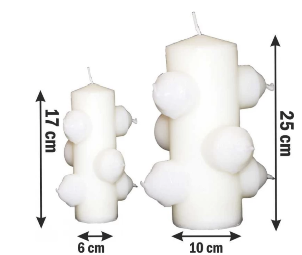 VELON 7 MECHAS BLANCO GIGANTE Velón 7 Mechas Blanco