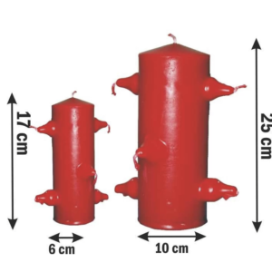 VELON 7 MECHAS ROJO GIGANTE Velón 7 Mechas Rojo