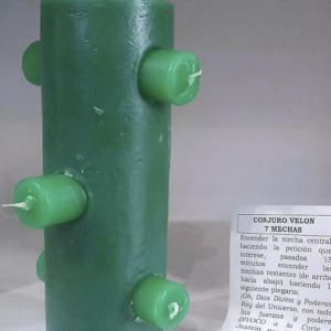 Velón 7 Mechas Verde