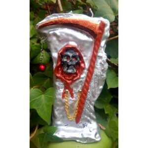 Velón Santa Muerte Dos Núcleos Plata