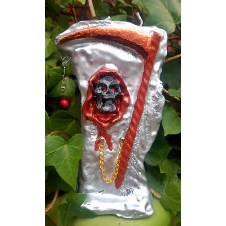 Velón Santa Muerte Dos Núcleos Plata