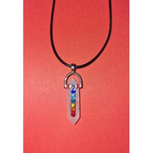 Colgante de Cuarzo con 7 Chakras