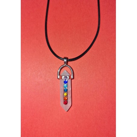 Colgante de Cuarzo con 7 Chakras